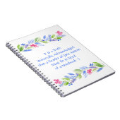 Jane Austen Motto Floral Spiral Notitieboek (Rechterzijde)