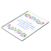 Jane Austen Motto Floral Spiral Notitieboek (Linkerzijde)