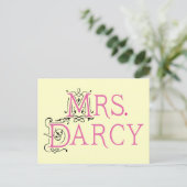 Jane Austen Mrs Darcy Gift Briefkaart (Staand voorkant)