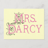 Jane Austen Mrs Darcy Gift Briefkaart (Voorkant)