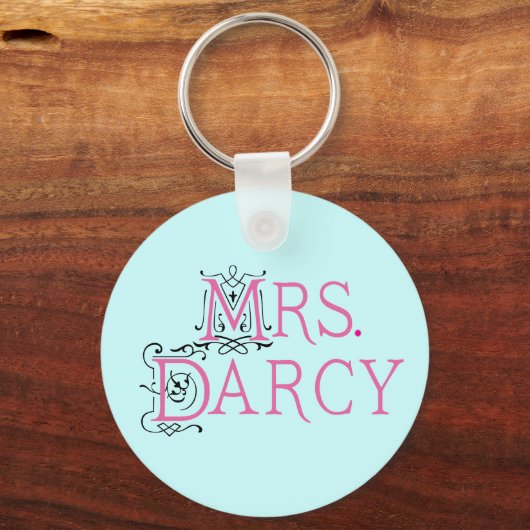 Jane Austen Mrs Darcy Gift Sleutelhanger (Voorkant)
