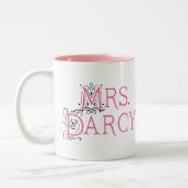 Jane Austen Mrs Darcy Gift Tweekleurige Koffiemok (Links)