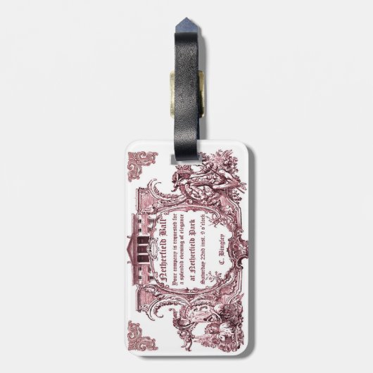 Jane Austen: Netherfield Ball Invite Bagagelabel (Achterkant verticaal)