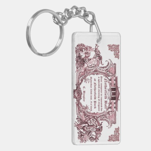 Jane Austen: Netherfield Ball Invite Sleutelhanger (Voorkant Links)