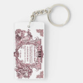 Jane Austen: Netherfield Ball Invite Sleutelhanger (achterkant)