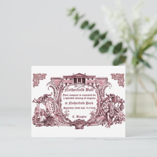 Jane Austen:Netherfield Ball nodigt kaarten uit (Staand voorkant)