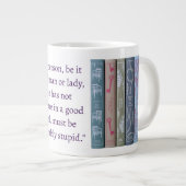 Jane Austen Novel Quote (dark purple) Grote Koffiekop (Voorkant rechts)