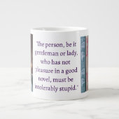 Jane Austen Novel Quote (dark purple) Grote Koffiekop (Voorkant)