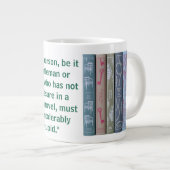 Jane Austen Novel Quote (green) Grote Koffiekop (Voorkant rechts)