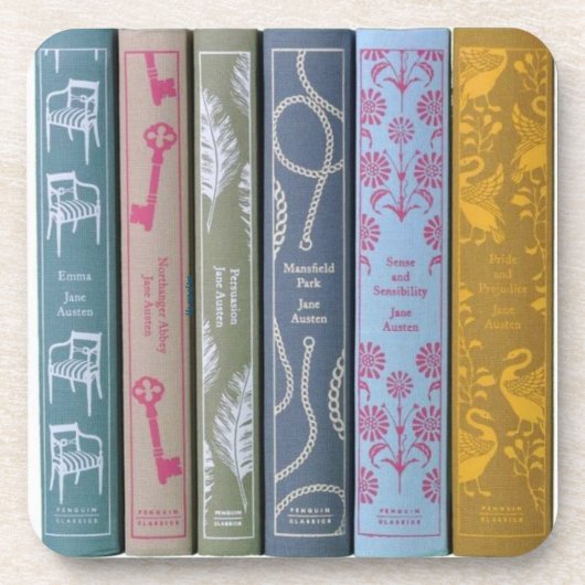 Jane Austen novels Bier Onderzetter (Voorkant)