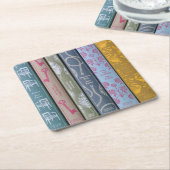 Jane Austen Novels  Kartonnen Onderzetters (Schuin)