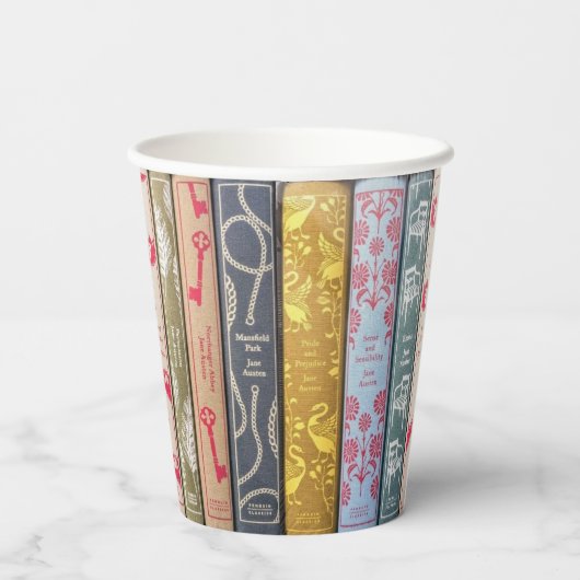 Jane Austen Novels Papieren bekers (Achterkant)