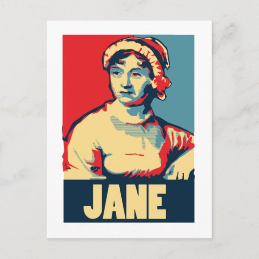 Jane Austen Obama-tized Briefkaart (Voorkant)
