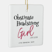 Jane Austen Obstinate Girl Quote Keramisch Ornament (Rechts)