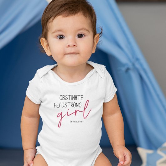 Jane Austen Obstinate Girl Quote Romper