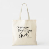 Jane Austen Obstinate Girl Quote Tote Bag (Achterkant)