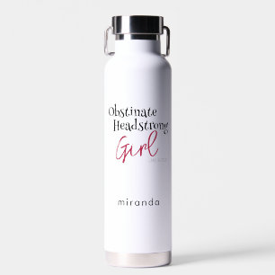 Jane Austen Obstinate Girl Quote Waterfles