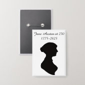 Jane Austen op 250 Button (Voorkant / Achterkant)