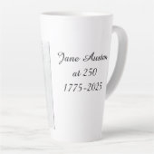 Jane Austen op 250 jarige leeftijd Latte Mok (Rechterhoek)