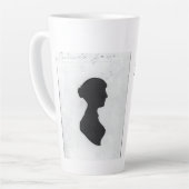 Jane Austen op 250 jarige leeftijd Latte Mok (Linkerhoek)