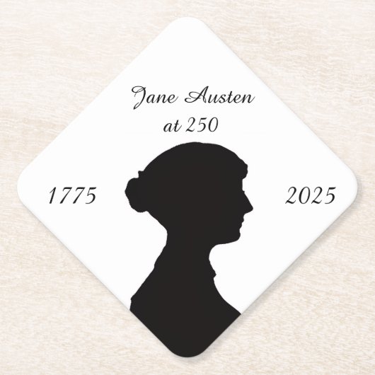 Jane Austen op 250 Kartonnen Onderzetters (Voorkant)