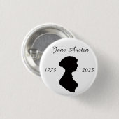 Jane Austen op 250 Ronde Button 3,2 Cm (Voorkant /achterkant)