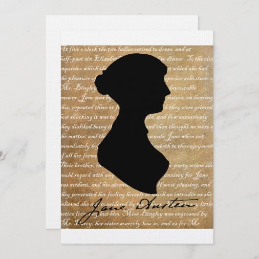 Jane Austen Page Silhouette (Voorkant / Achterkant)