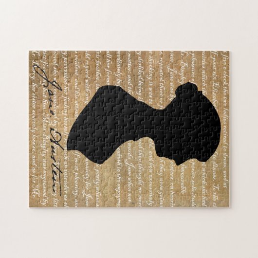 Jane Austen Page Silhouette Legpuzzel (Horizontaal)