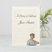 Jane Austen Party Birthday Celebration Quottes Kaart (Staand voorkant)