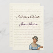 Jane Austen Party Birthday Celebration Quottes Kaart (Voorkant / Achterkant)