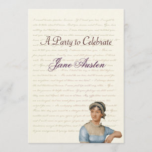 Jane Austen Party Birthday Celebration Quottes Kaart