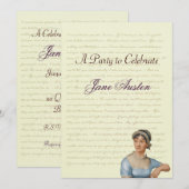 Jane Austen Party Birthday Celebration Quottes Kaart (Voorkant / Achterkant)