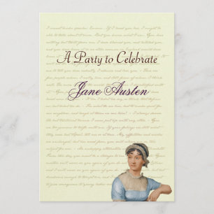 Jane Austen Party Birthday Celebration Quottes Kaart