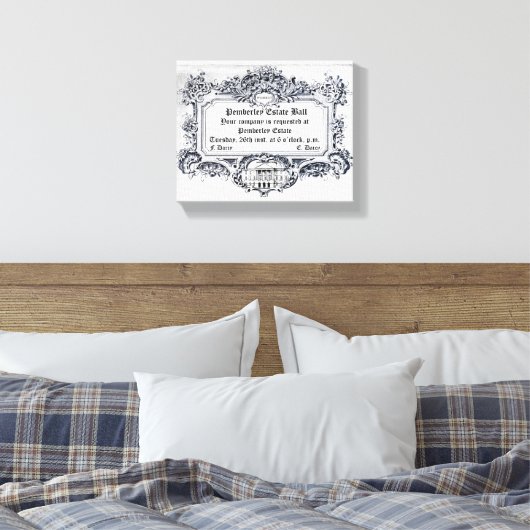 Jane Austen: Pemberley Estate Ball Canvas Afdruk (Insitu (Slaapkamer))