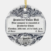 Jane Austen: Pemberley Estate Ball Keramisch Ornament (Voorkant)