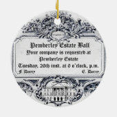 Jane Austen: Pemberley Estate Ball Keramisch Ornament (Achterkant)