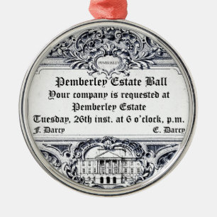 Jane Austen: Pemberley Estate Ball Metalen Ornament