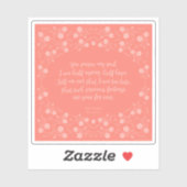 Jane Austen Persuasion Floral Love Letter Quote Sticker (Vel)