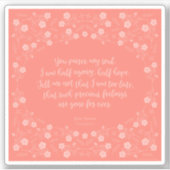 Jane Austen Persuasion Floral Love Letter Quote Sticker (Voorkant)