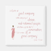 Jane Austen Persuasion Good Company Quote Magneet (Voorkant)