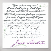 Jane Austen Persuasion Quote #1 Poster (Voorkant)