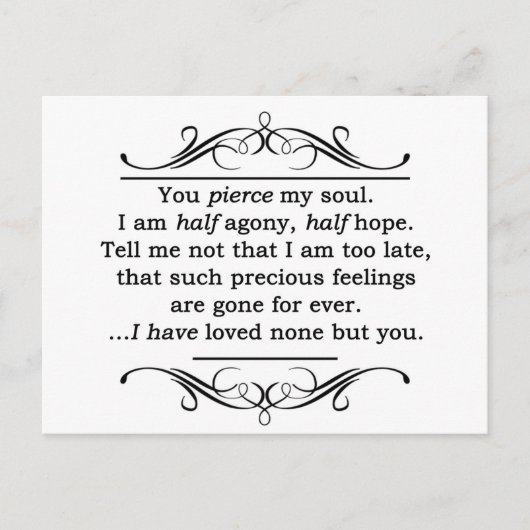 Jane Austen Persuasion Quote Briefkaart (Voorkant)