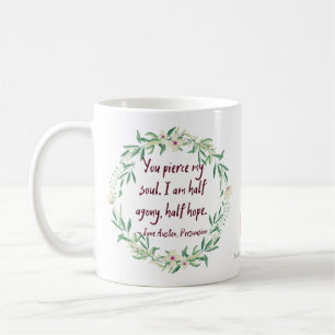 Jane Austen Persuasion Quote Cute Floral Literary Koffiemok
