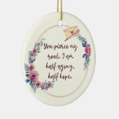 Jane Austen Persuasion Quote Girly Floral Keramisch Ornament (Rechts)