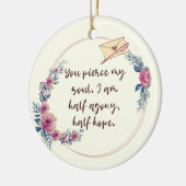 Jane Austen Persuasion Quote Girly Floral Keramisch Ornament (Links)