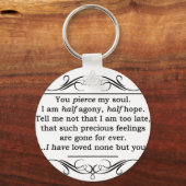 Jane Austen Persuasion Quote Sleutelhanger (Voorkant)