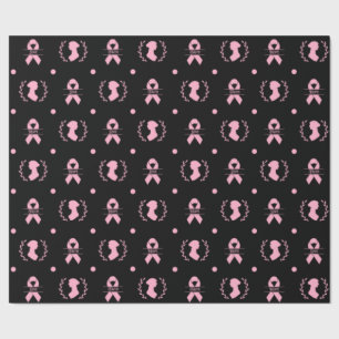 Jane Austen Pink Ribbon Wrapping Paper Cadeaupapier