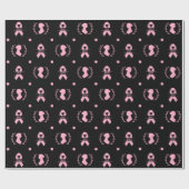 Jane Austen Pink Ribbon Wrapping Paper Cadeaupapier (Vlak)
