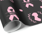 Jane Austen Pink Ribbon Wrapping Paper Cadeaupapier (Rol Hoek)