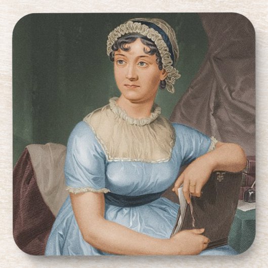 Jane Austen Plastic Onderzetter set (Voorkant)